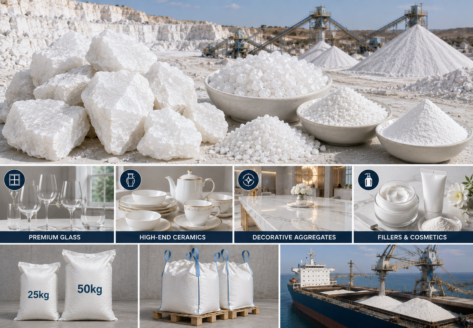 Snow Quartz ultra pure premium white mineral